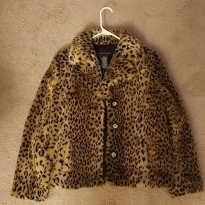 Apostrophe Womens Leopard Print Jacket
